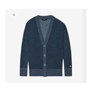 NWT allbirds The Cardi v-neck cardigan sweater - SMALL - ironbark blue - SMALL
